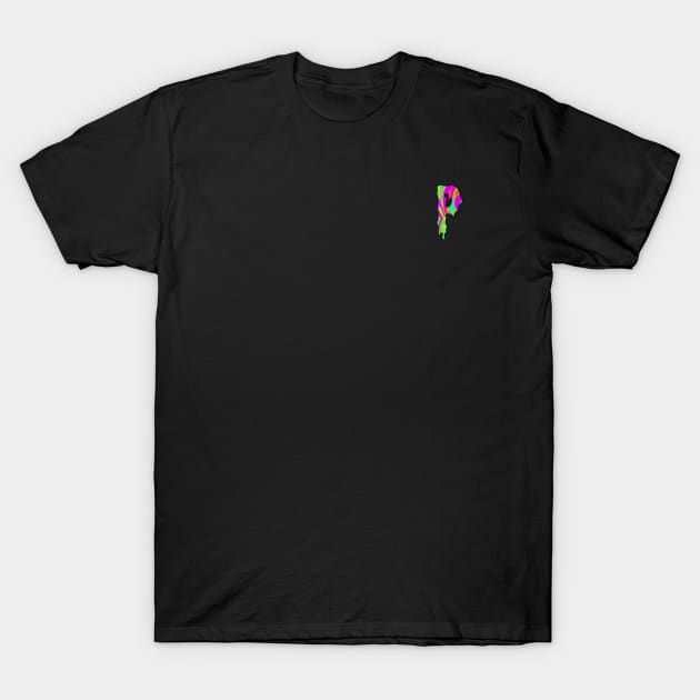 Holographic Trippy P Letter T-Shirt by Artistry Vibes